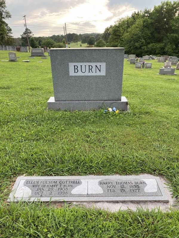 Harry Thomas Burn burial site image. Click for full size.