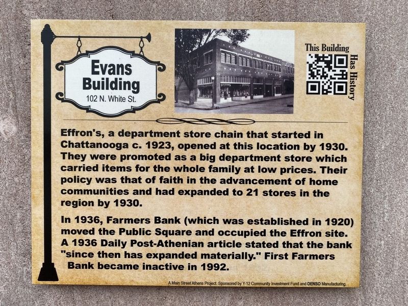 Evans Building Marker image. Click for full size.