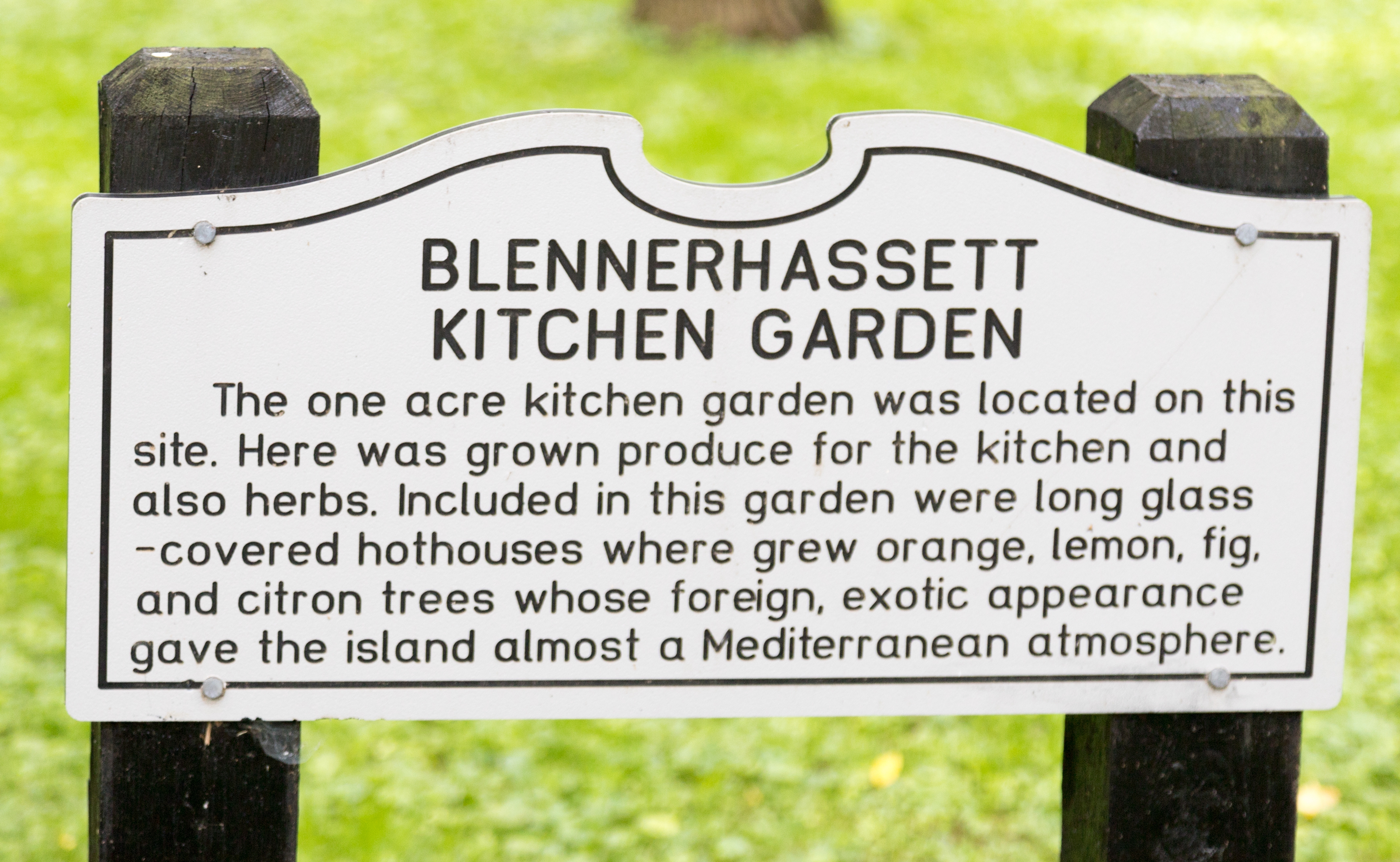 Blennerhassett Kitchen Garden Marker
