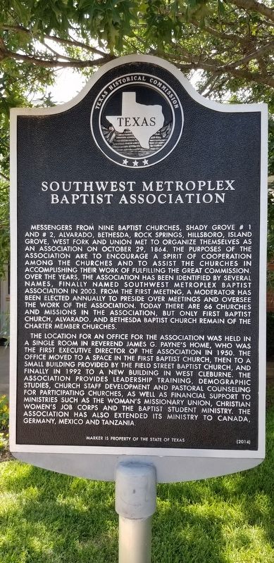 Southwest Metroplex Baptist Association Marker image. Click for full size.