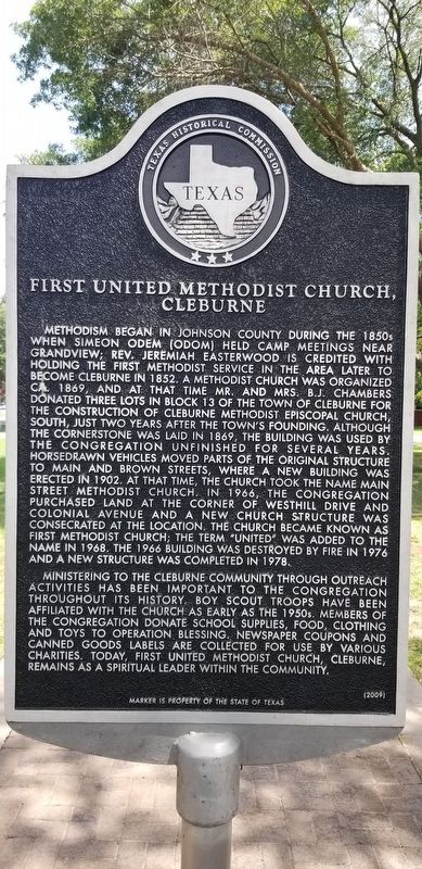First United Methodist Church, Cleburne Marker. Click for full size. First United Methodist Church, Cleburne Marker image. Click for full size.
