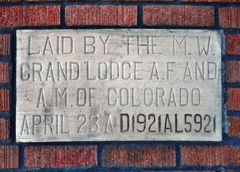 Weston Masonic Lodge Cornerstone. Click for full size. Weston Masonic Lodge Cornerstone image. Click for full size.