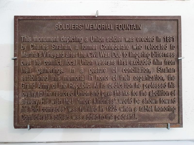 Soldiers' Memorial Fountain Marker image. Click for full size.