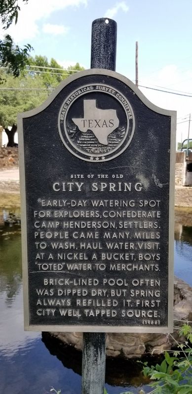 Site of the Old City Spring Marker. Click for full size. Site of the Old City Spring Marker image. Click for full size.