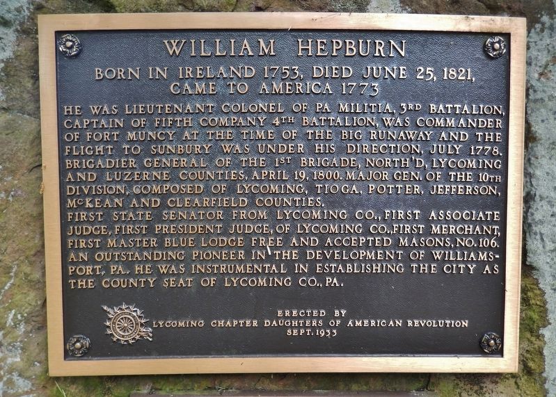 William Hepburn Marker image. Click for full size.