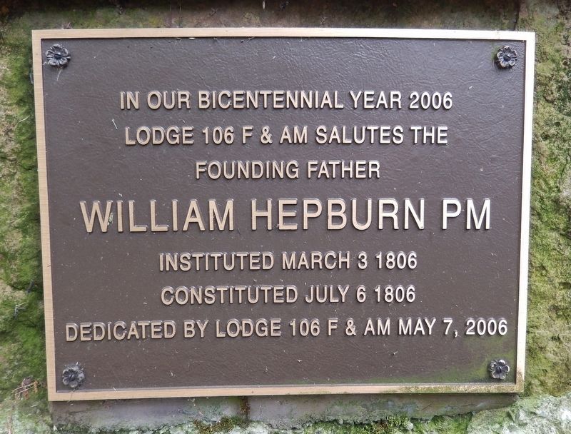 Lodge Lodge 106 F & AM Bicentennial Plaque image. Click for full size.