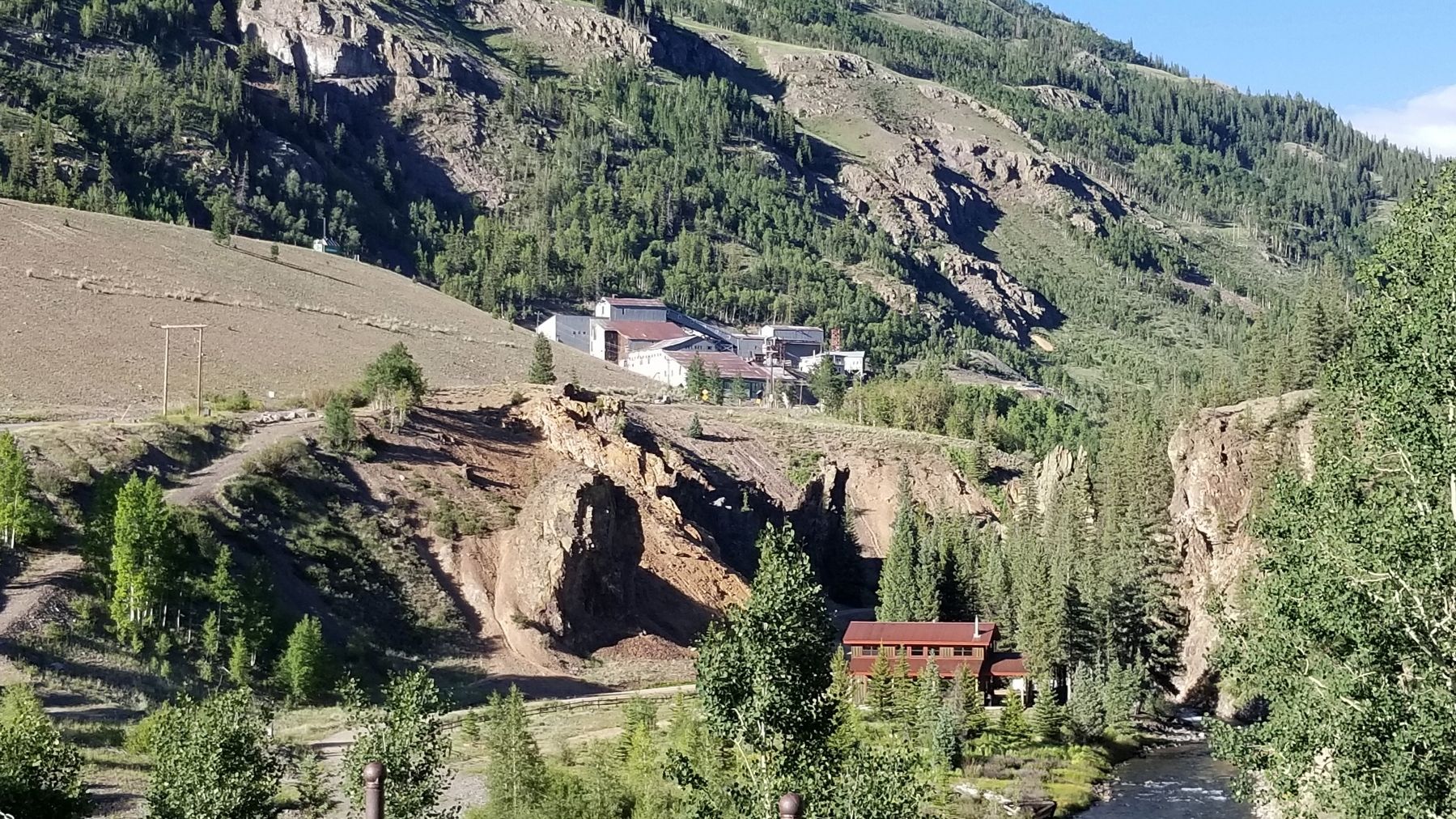 A view of the Mayflower Mill on the mountain. Click for full size. A view of the Mayflower Mill on the mountain image. Click for full size.