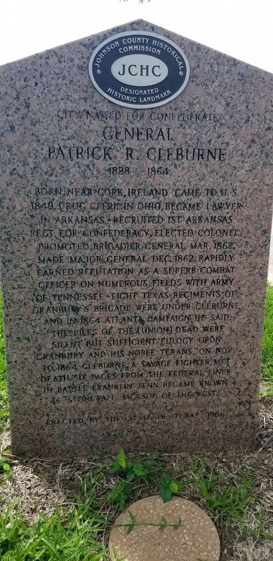 General Patrick R. Cleburne Marker image. Click for full size.
