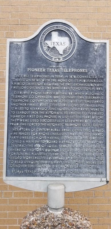 Pioneer Texas Telephones Marker image. Click for full size.
