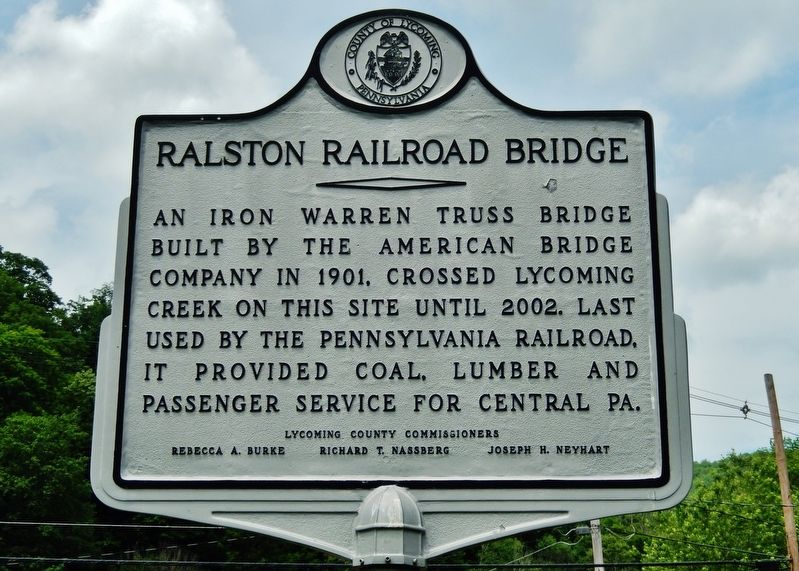 Ralston Railroad Bridge Marker image. Click for full size.