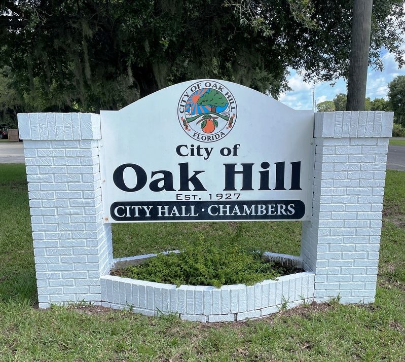 Oak Hill City Hall sign image. Click for full size.