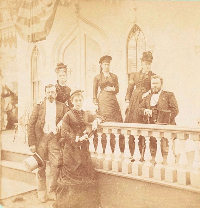 Grant at the Bishop Gilbert Haven Cottage image. Click for full size.