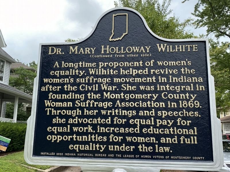 Dr. Mary Holloway Wilhite Marker image. Click for full size.