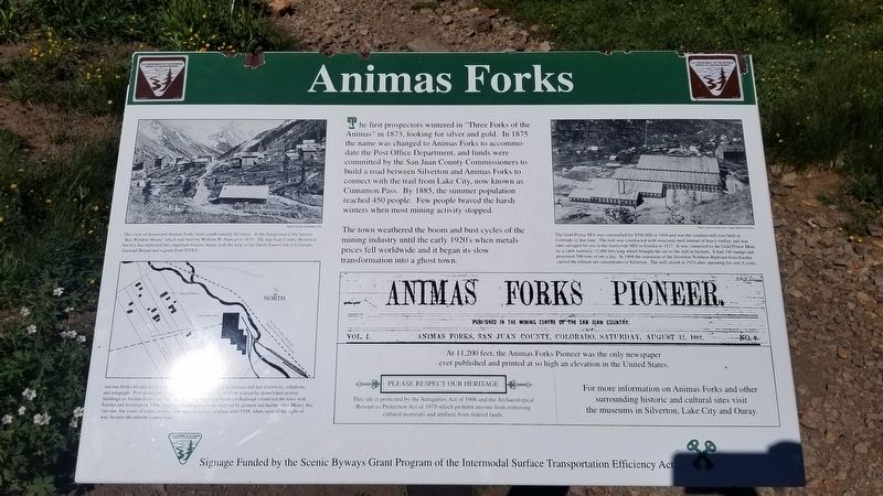 Animas Forks Marker image. Click for full size.