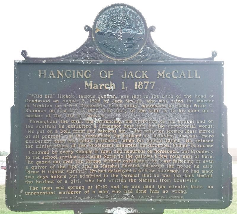 Hanging of Jack McCall Marker image. Click for full size.