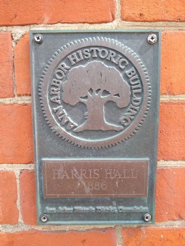 Harris Hall plaque image. Click for full size.