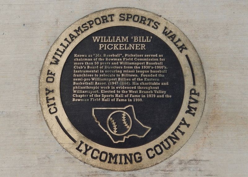 William 'Bill' Pickelner Marker. Click for full size. William 'Bill' Pickelner Marker image. Click for full size.