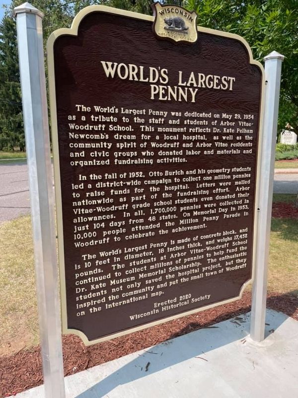 World’s Largest Penny Marker image. Click for full size.