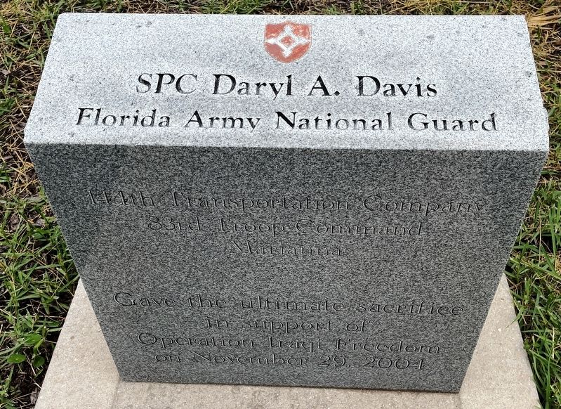 SPC Daryl A. Davis Marker image. Click for full size.