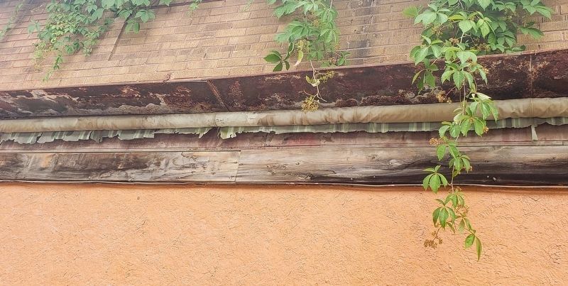 Remnants Of Pieces Of The Cloth Awning image. Click for full size.