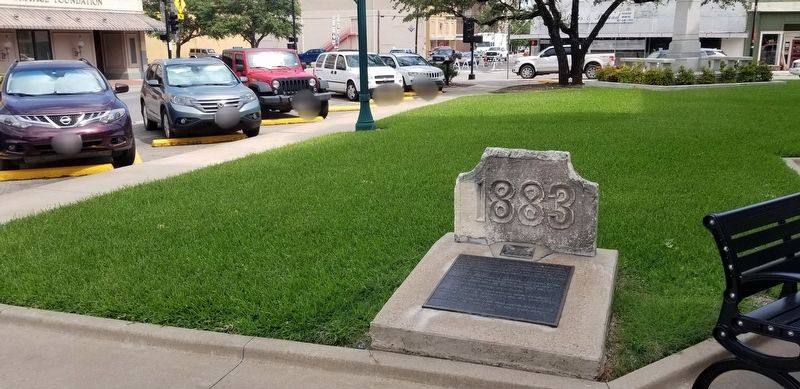 The general view of the Johnson County Courthouse Stone Marker. Click for full size. The general view of the Johnson County Courthouse Stone Marker image. Click for full size.