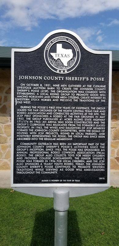 Johnson County Sheriff's Posse Marker image. Click for full size.