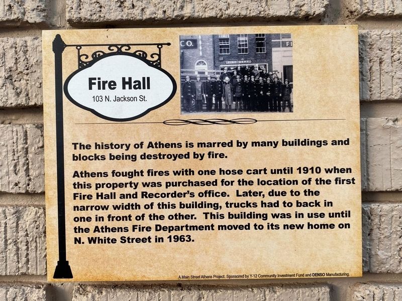 Fire Hall Marker. Click for full size. Fire Hall Marker image. Click for full size.