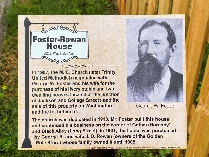 Foster-Rowan House Marker image. Click for full size.