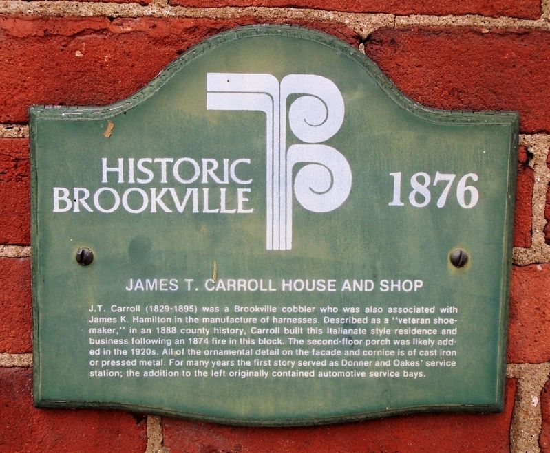 James T. Carroll House and Shop Marker image. Click for full size.