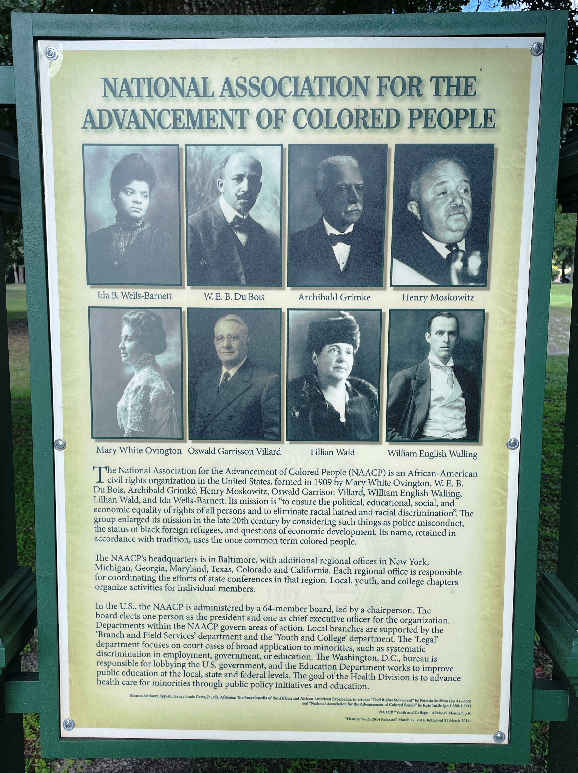 National Association for the Advancement of Colored People Marker