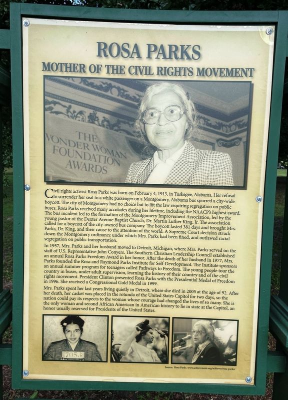 Rosa Parks Marker image. Click for full size.