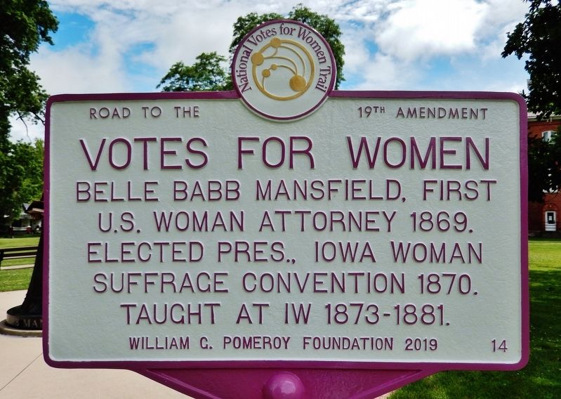 Votes For Women Marker. Click for full size. Votes For Women Marker image. Click for full size.