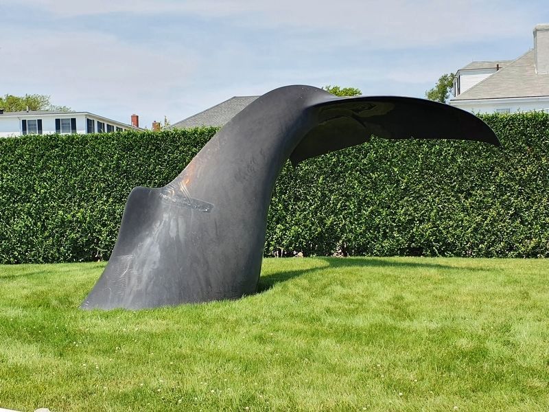 Whale Memorial Park Finback Whale Tail Sculpture image. Click for full size.