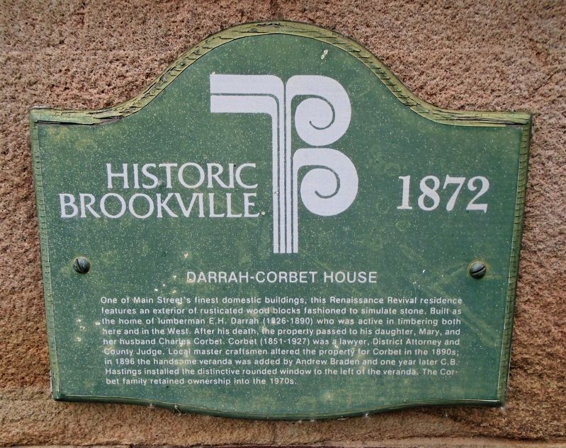 Darrah-Corbet House Marker image. Click for full size.