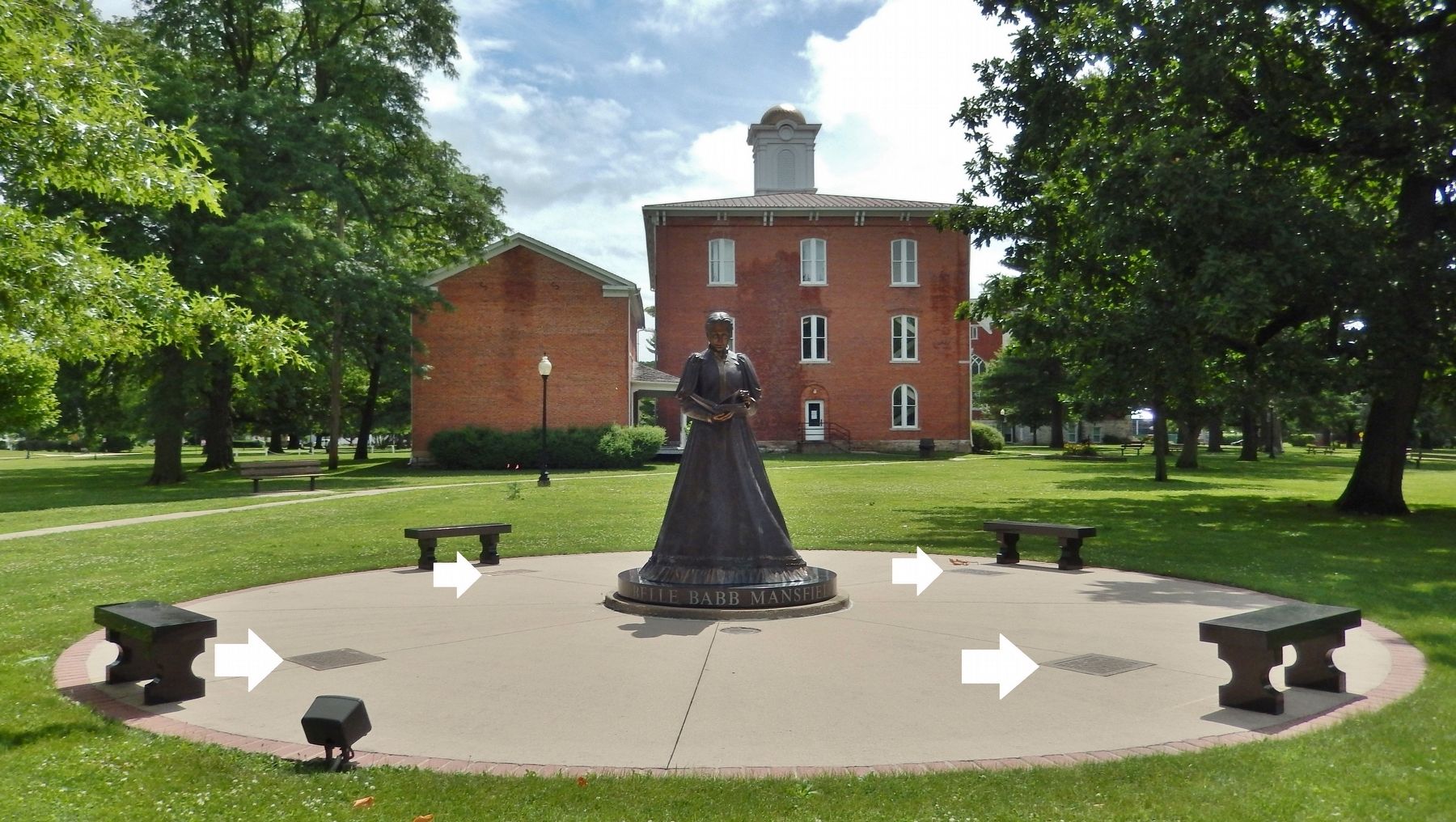 Belle Babb Mansfield Monument. Click for full size. Belle Babb Mansfield Monument image. Click for full size.