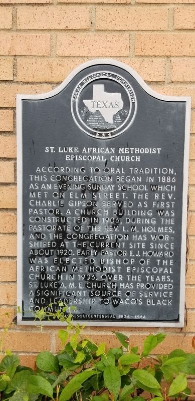 St. Luke African Methodist Episcopal Church Marker image. Click for full size.