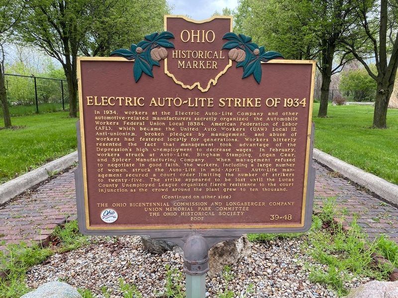 Electric Auto-Lite Strike of 1934 Marker image. Click for full size.