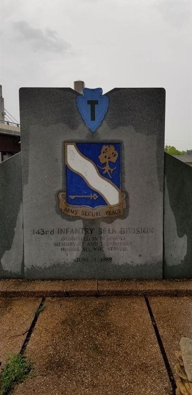143rd Infantry 36th Division Memorial image. Click for full size.