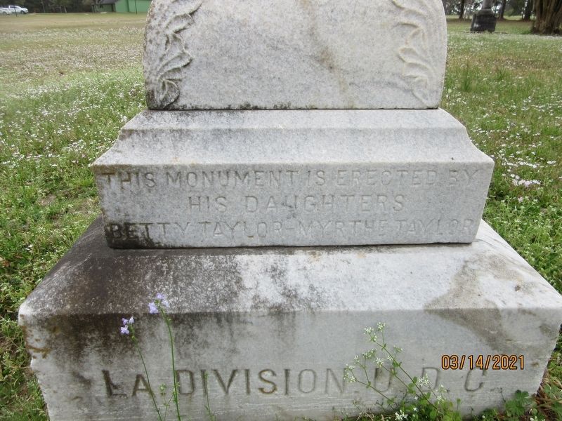 General Dick Taylor Monument lower base. Click for full size. General Dick Taylor Monument lower base image. Click for full size.