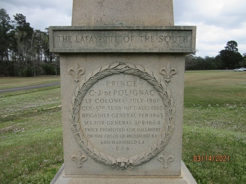 General Alfred Mouton Monument (Back) image. Click for full size.