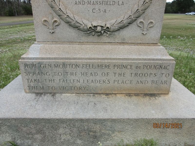 General Alfred Mouton Monument (Base) image. Click for full size.