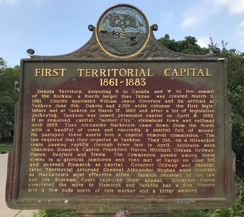 First Territorial Capital Marker image. Click for full size.