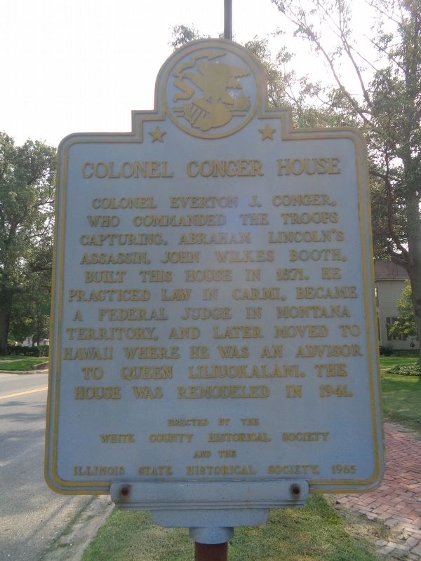 Colonel Conger House Marker image. Click for full size.