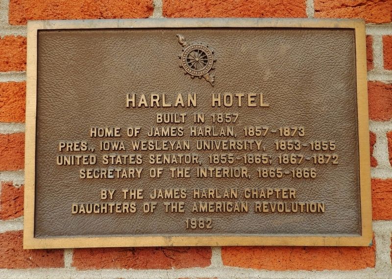 Harlan Hotel Marker image. Click for full size.