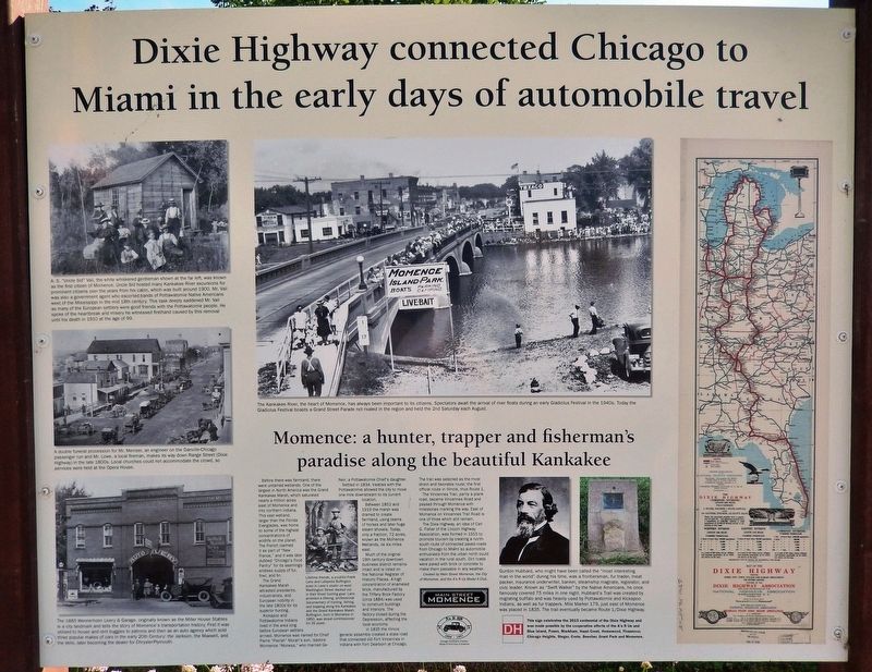 Dixie Highway Connected Chicago to Miami in the Early Days of Automobile Travel Marker image. Click for full size.