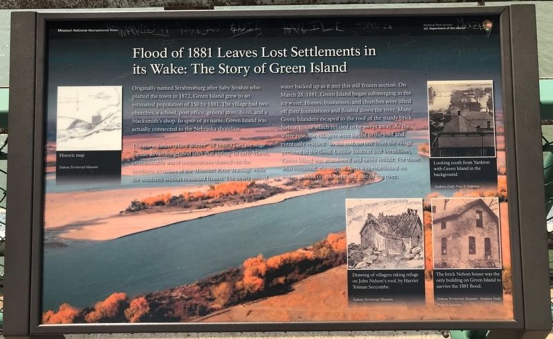 Flood of 1881 Leaves Lost Settlements in its Wake Marker image. Click for full size.