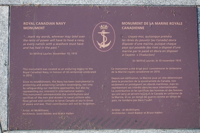 Royal Canadian Naval Monument image. Click for full size.