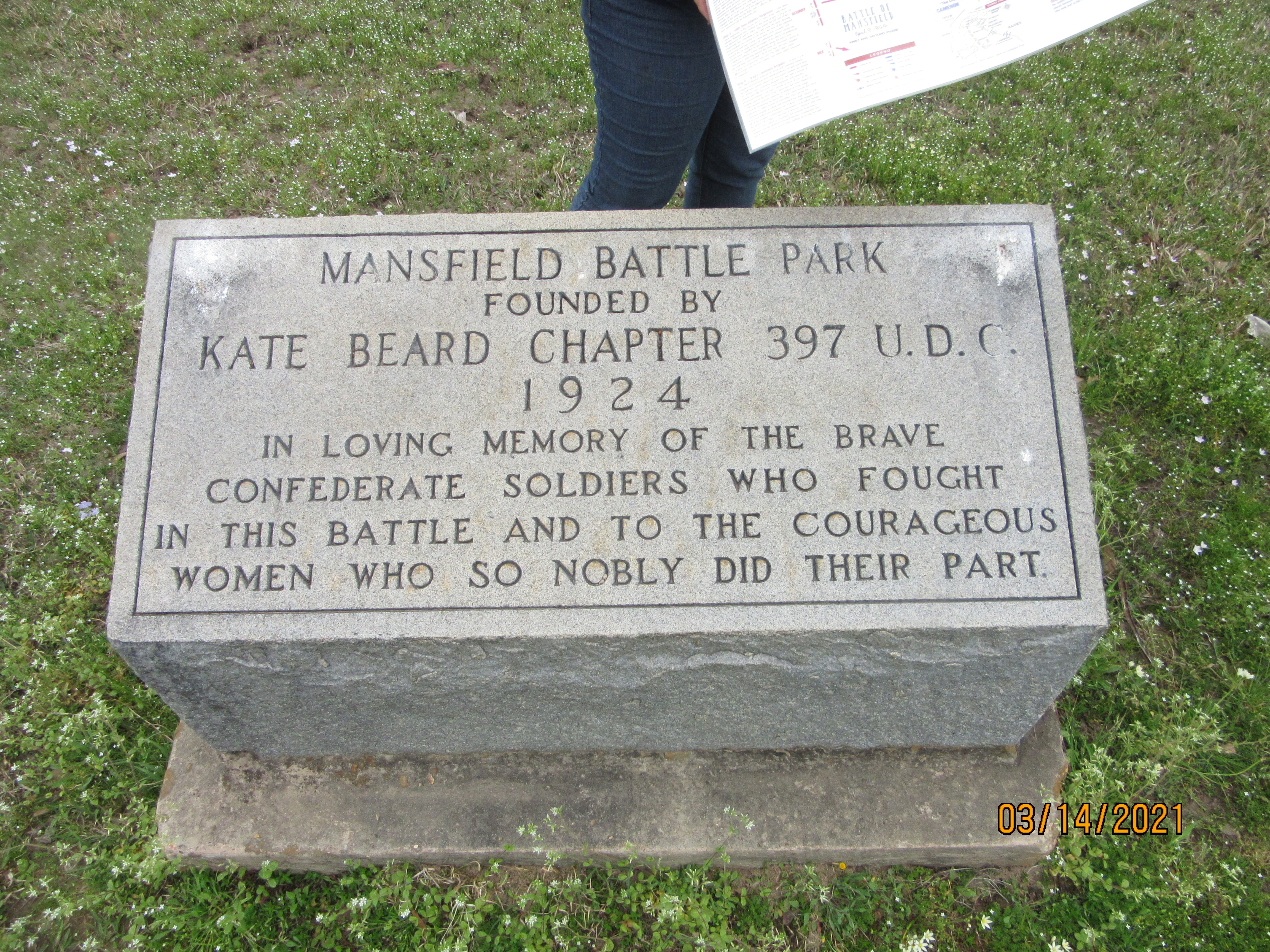 Mansfield Battle Park Marker