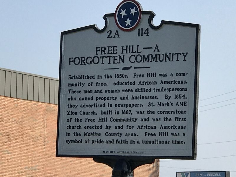 Free Hill — A Forgotten Community Marker image. Click for full size.