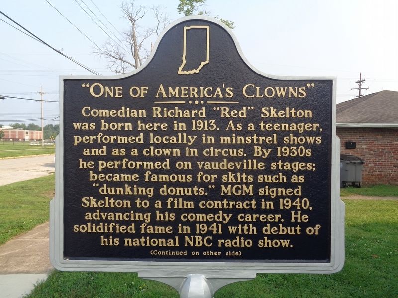 "One of America's Clowns" / Red Skelton Marker image. Click for full size.